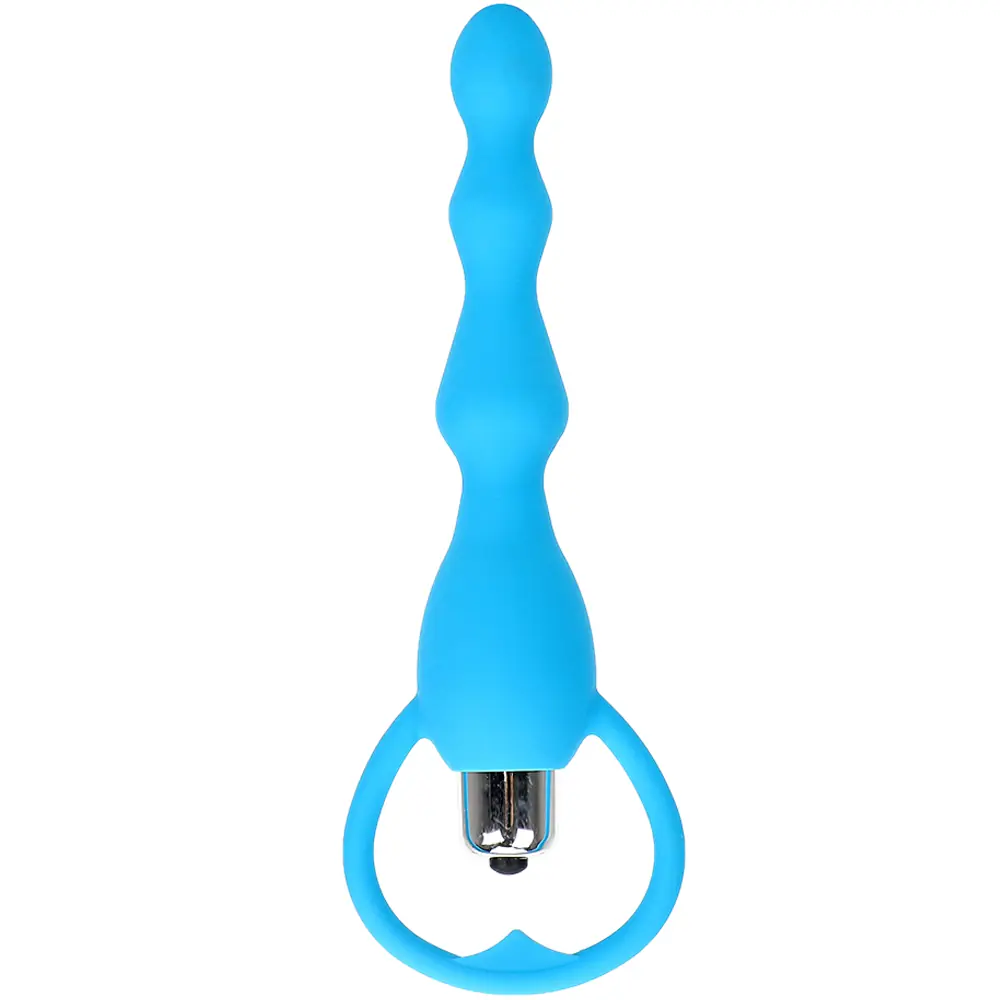 Vişne Anal Fantasy Boğumlu Titreşimli Anal Vibratör-Blue