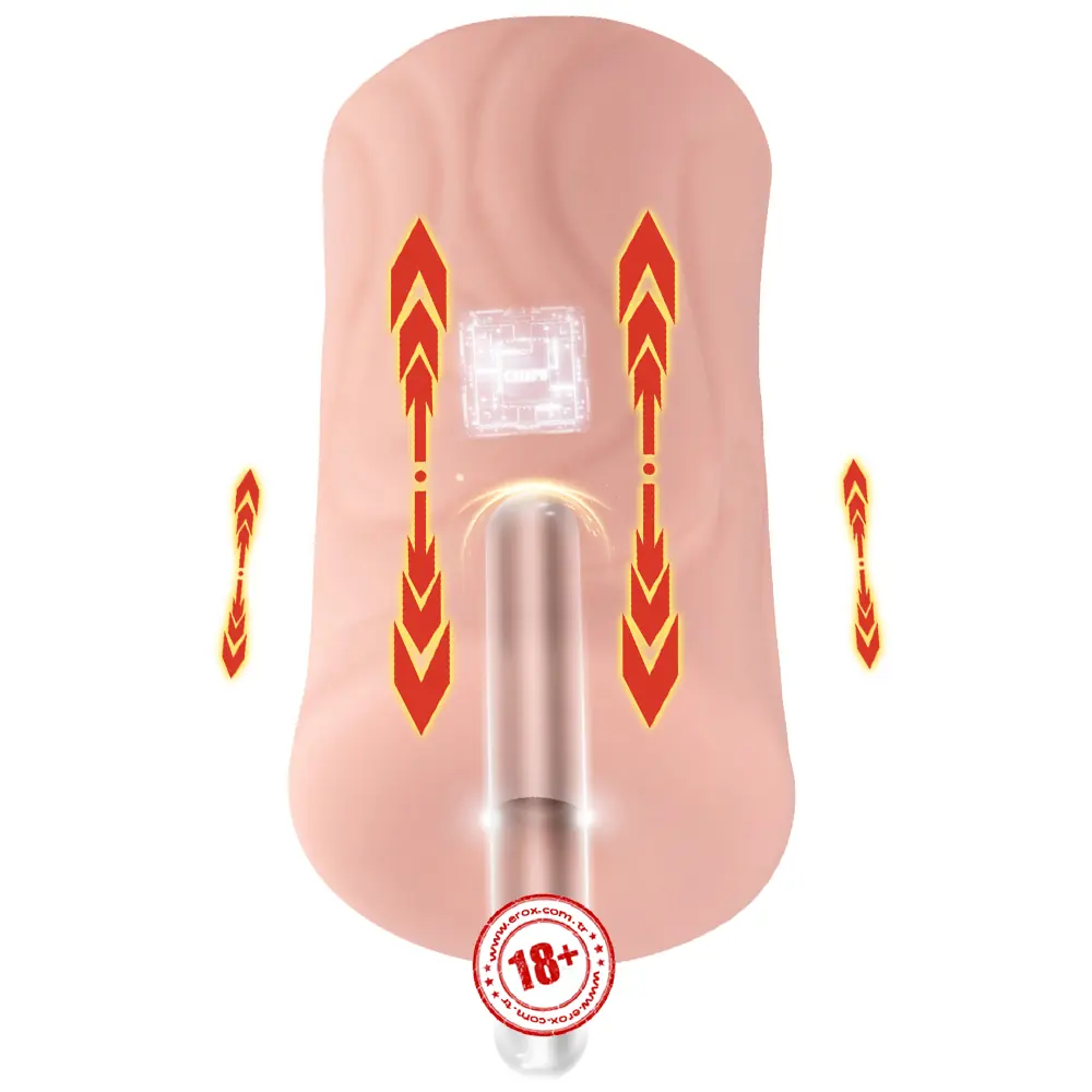 Shequ No.1 White Vagina İleri Geri Hareketli Vajina Masturbator SQ-MAT60135