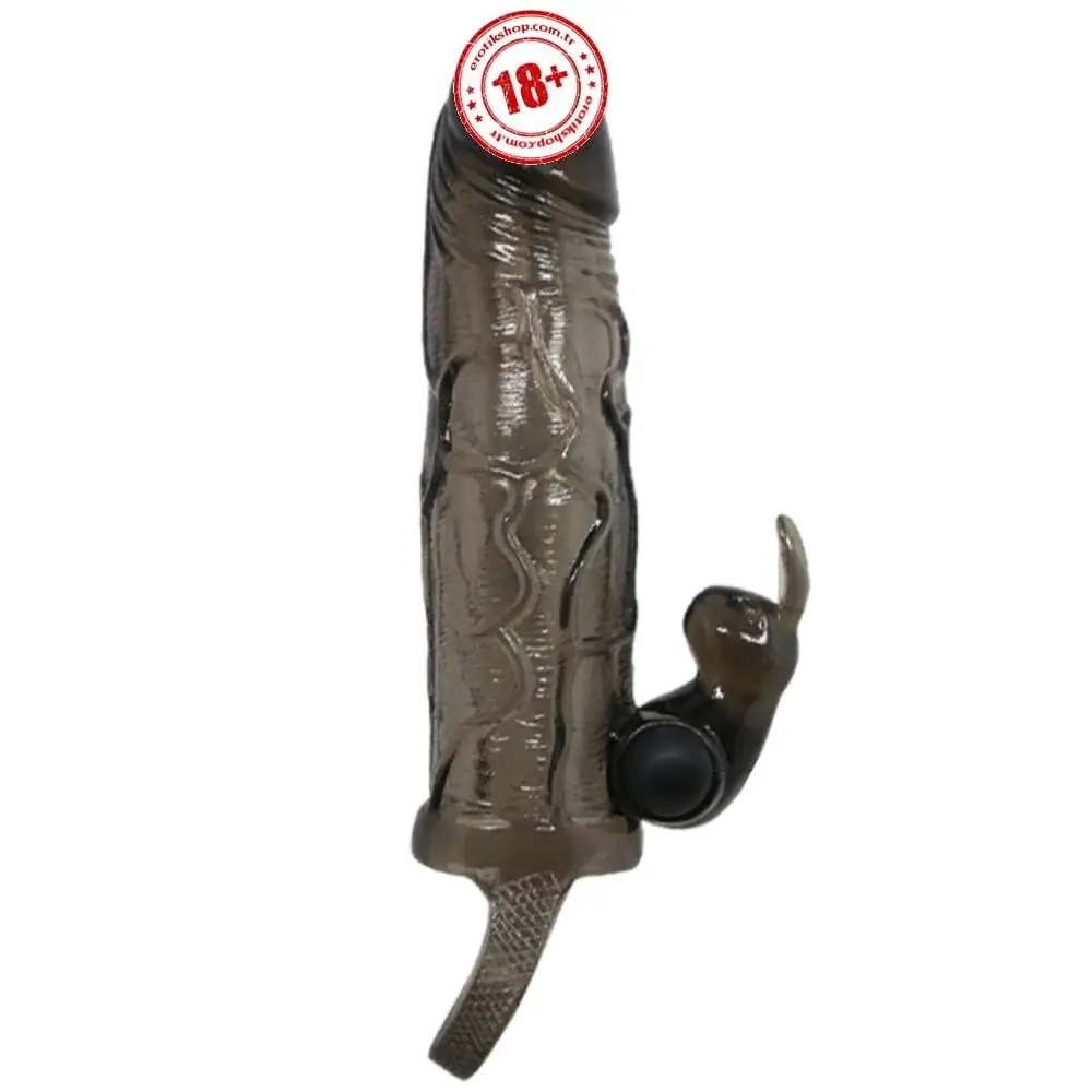 Baile Brave Man Penis Extension Klitoris Uyarıcılı Titreşimli Penis Kılıfı BI-026225-1