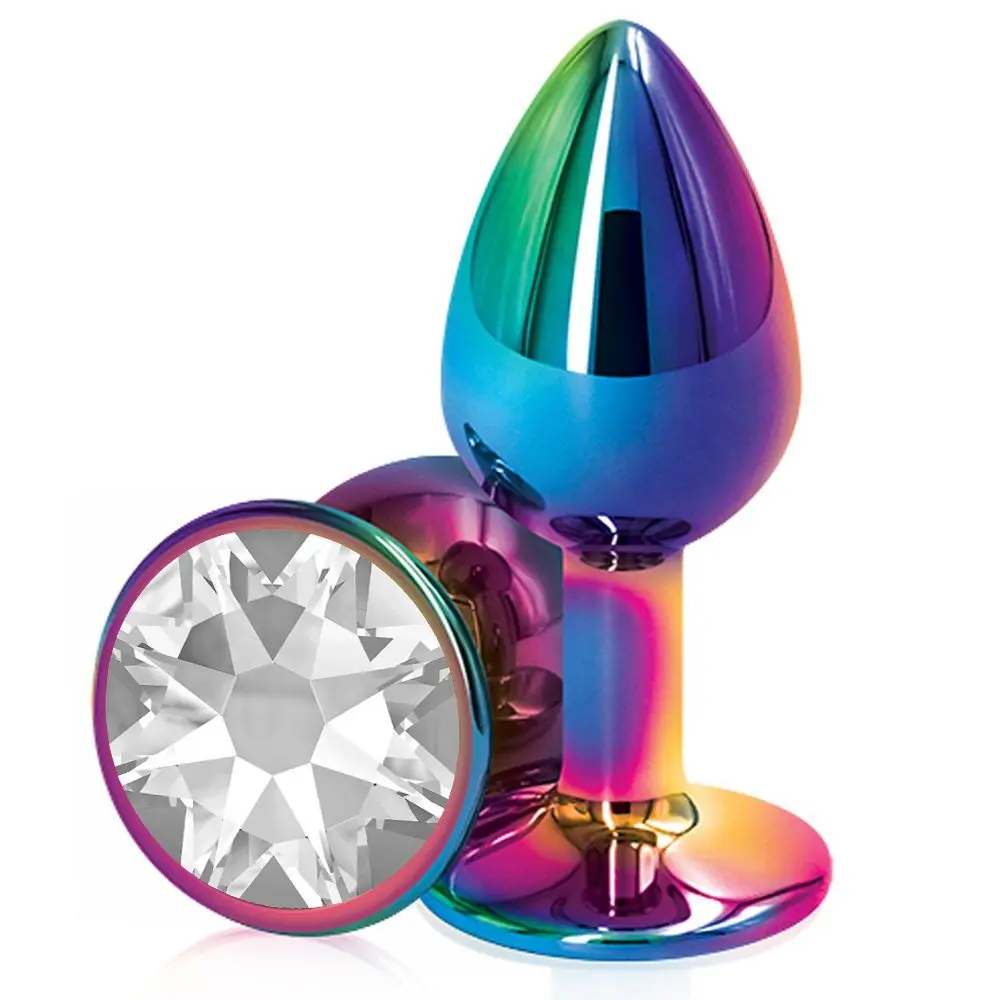 Vişne Rainbow Hot Cooling White Large Anal Metal Plug