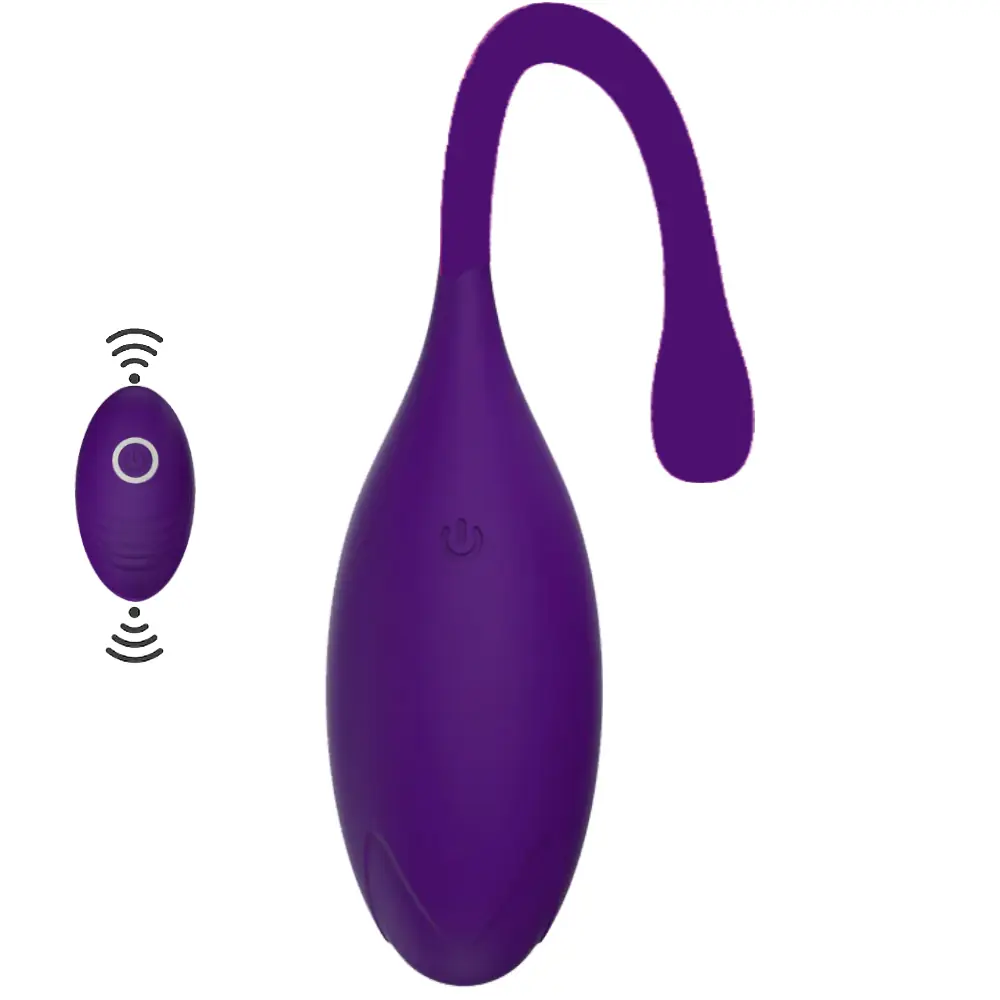 Vişne Benwa Balls Uzaktan Kumandalı Kegel Egzersiz Vibratörü-Purple
