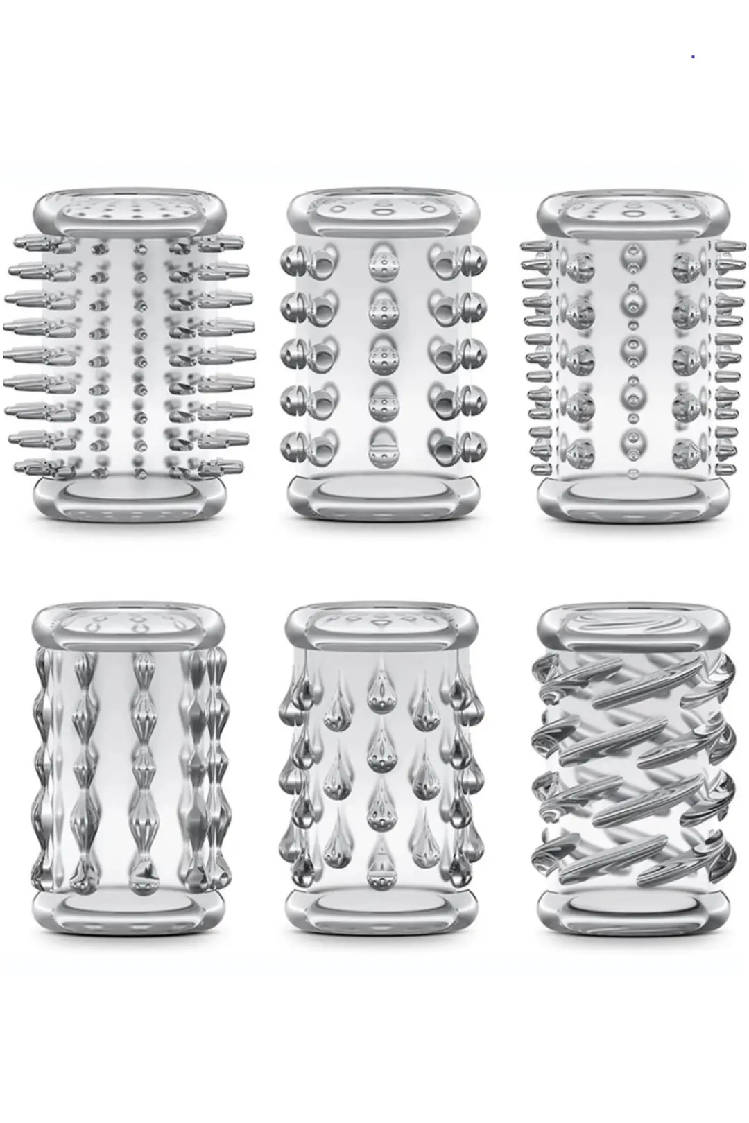 Stretchy 6 Farklı Silikon Penis Kılıfı Set