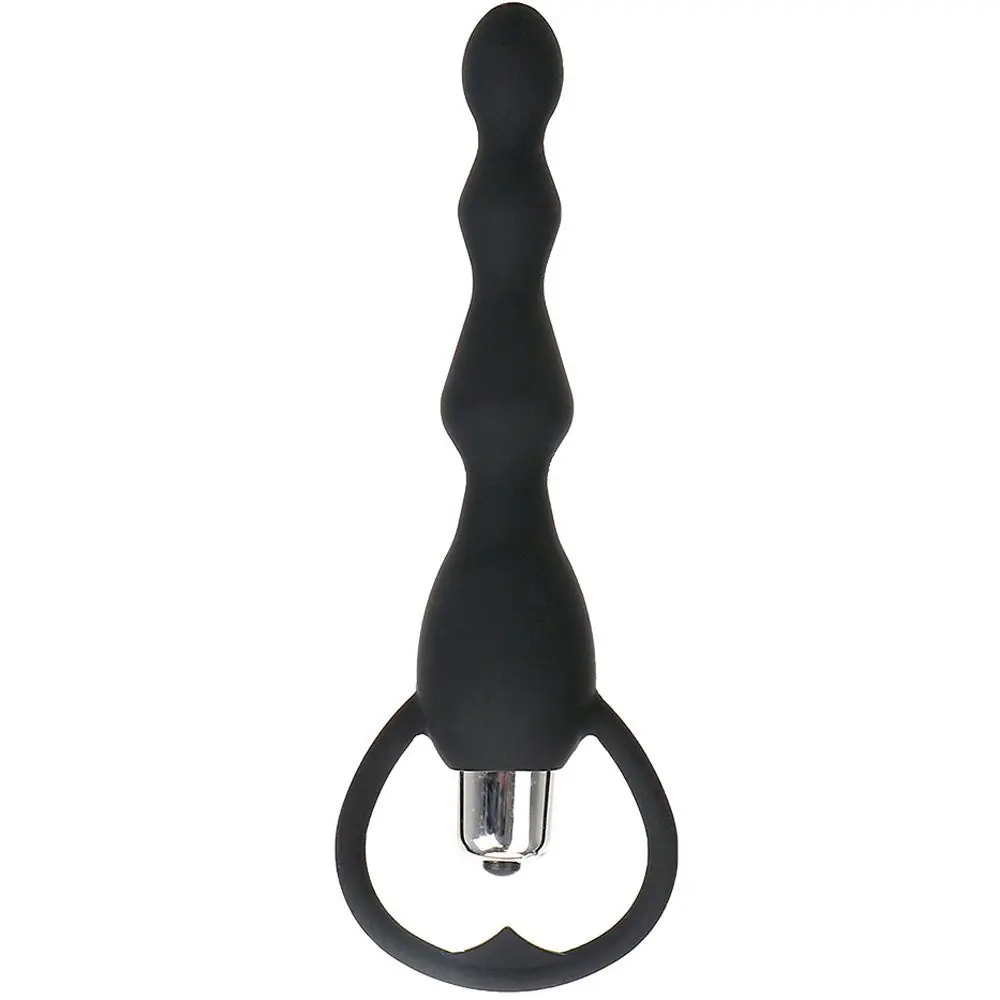 Vişne Anal Fantasy Boğumlu Titreşimli Anal Vibratör-Black