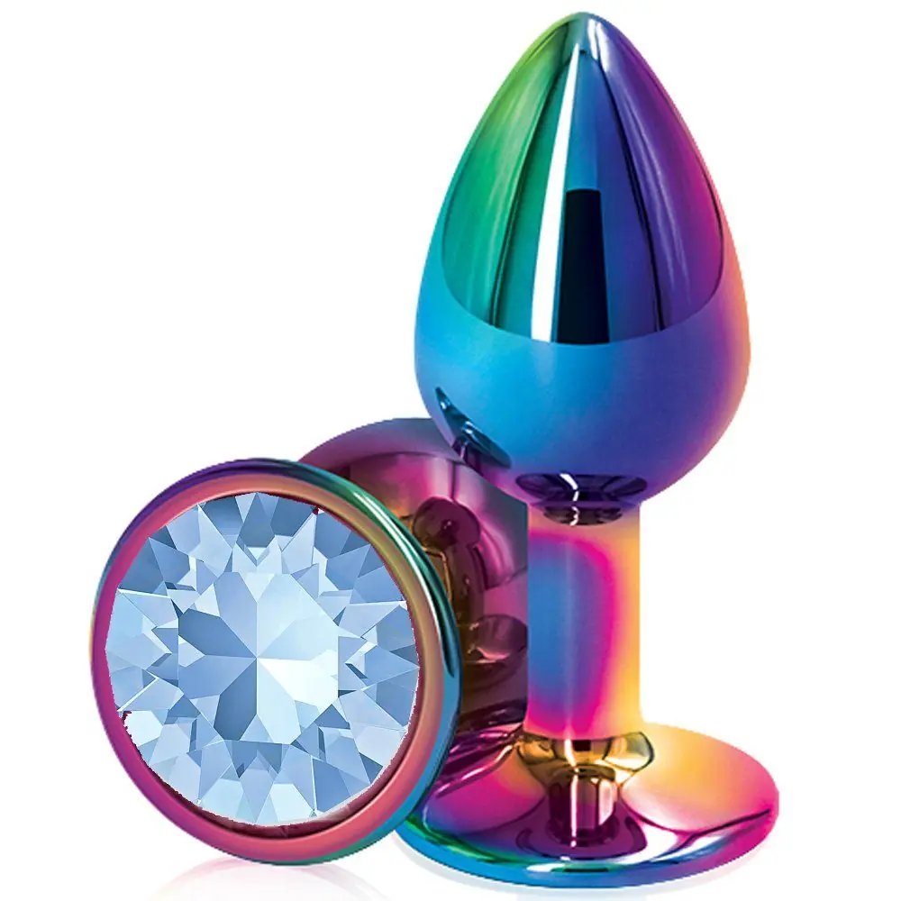 Vişne Rainbow Hot Cooling Blue Small Anal Metal Plug