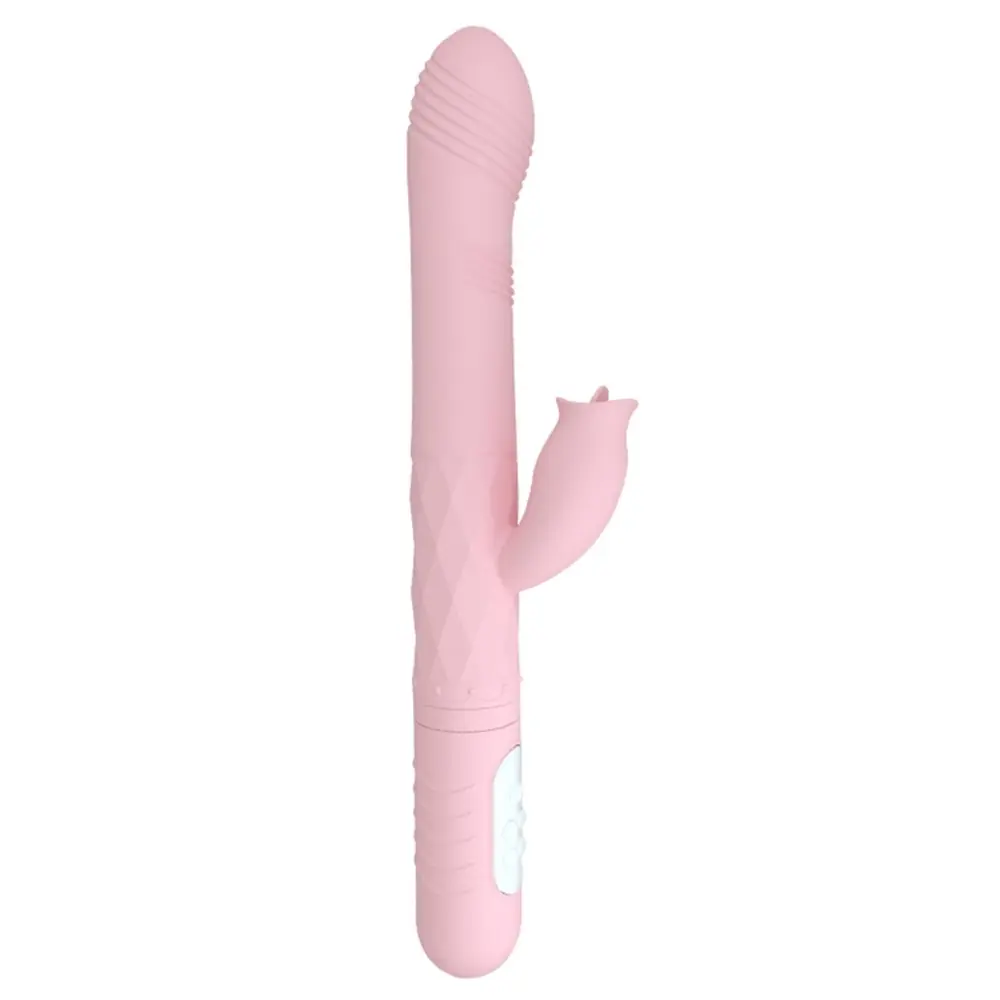 Vişne Licking Thrusting Vibe İleri Hareketli Dil Vibratör