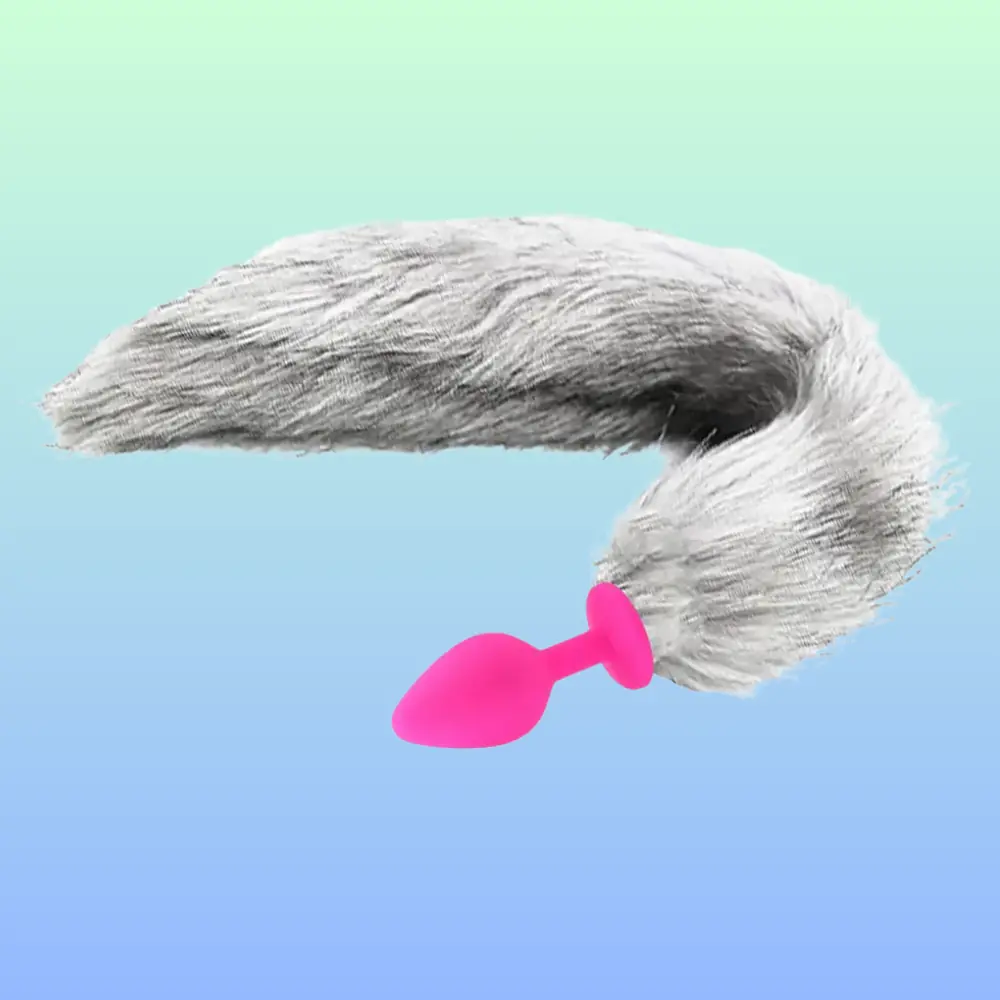 Vişne The Anal Fantasy Tail Pembe Silikon Tilki Kuyruklu Anal Plug