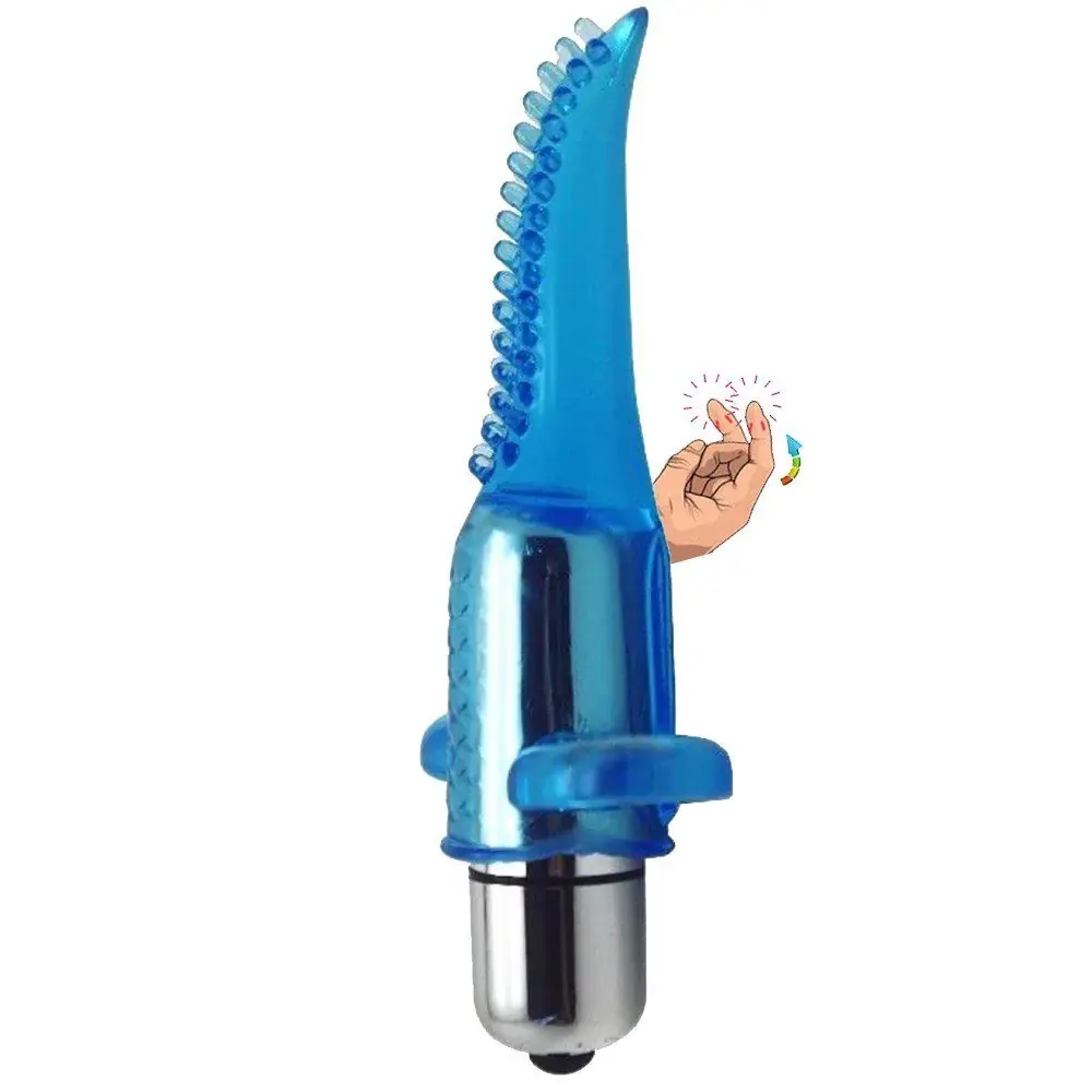 Vişne To Me Finger Vibrator Klitoris Uyarıcı Parmak Vibratör-Blue