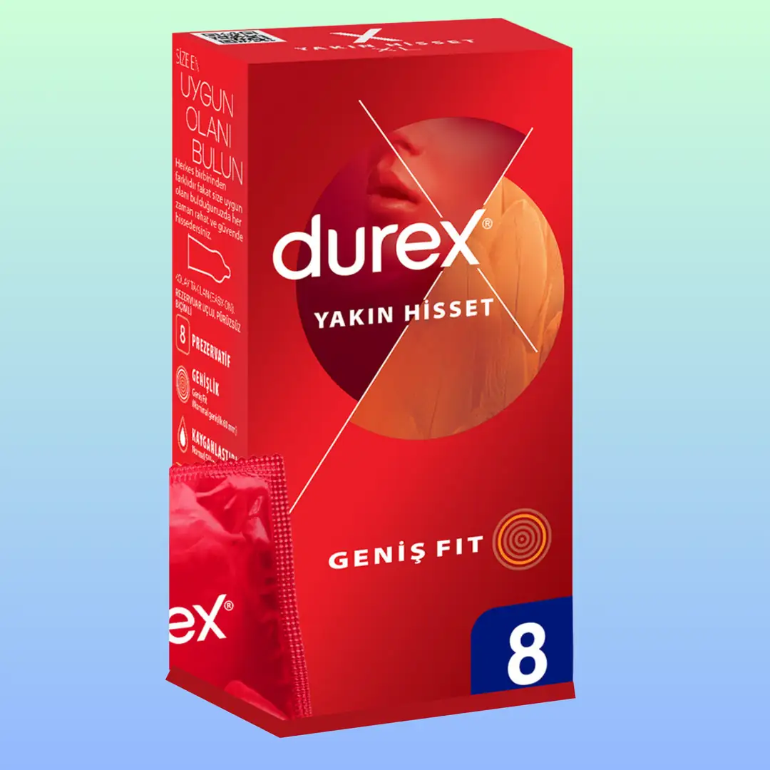 Durex Yakın Hisset 8'li Slim Fit Prezervatif Kondom