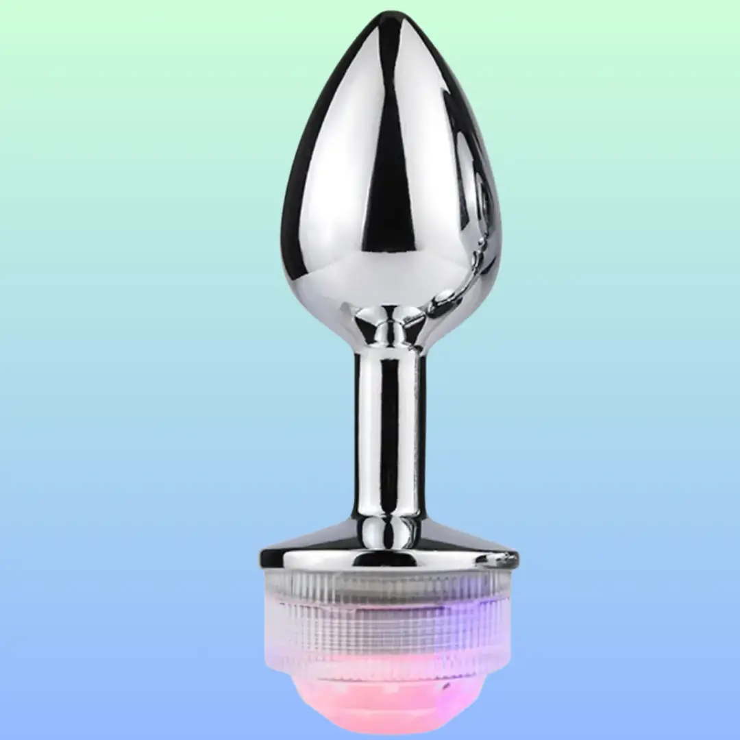 Vişne The Anal Fantasy Led Işıklı Metal Anal Plug-Medium