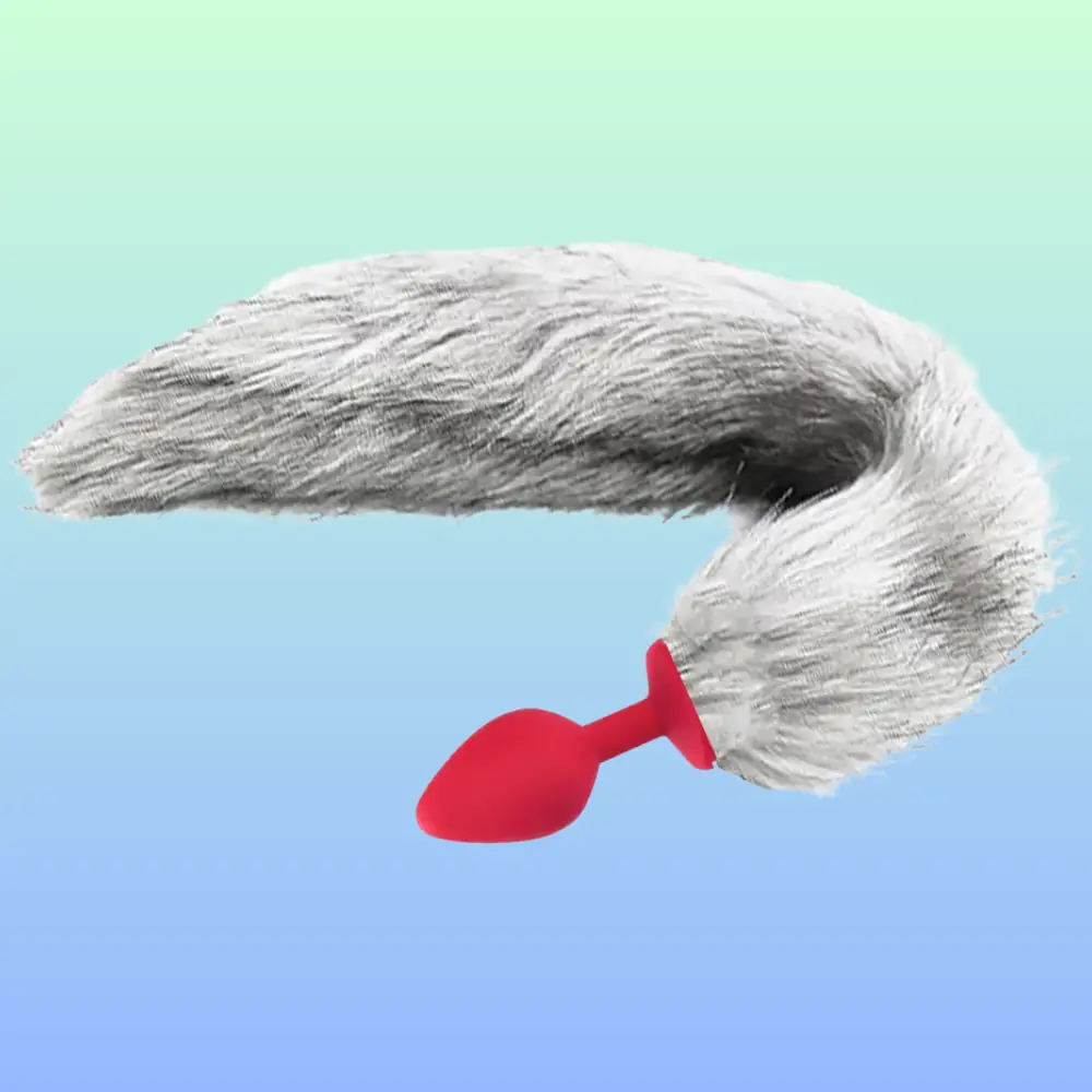 Vişne The Anal Fantasy Tail Kırmızı Silikon Tilki Kuyruklu Anal Plug