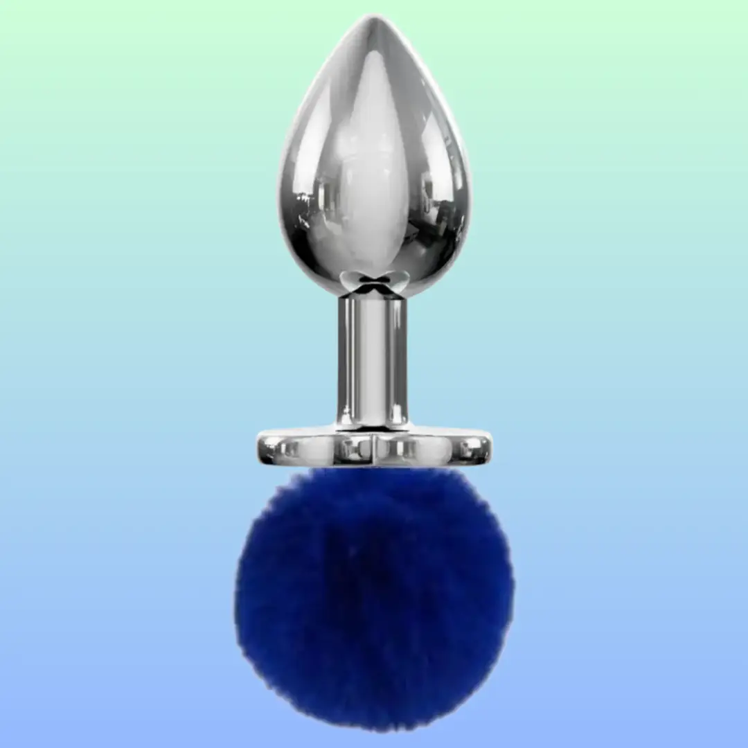 Vişne The Anal Fantasy Bunny Tail Peluşlu Metal Anal Plug