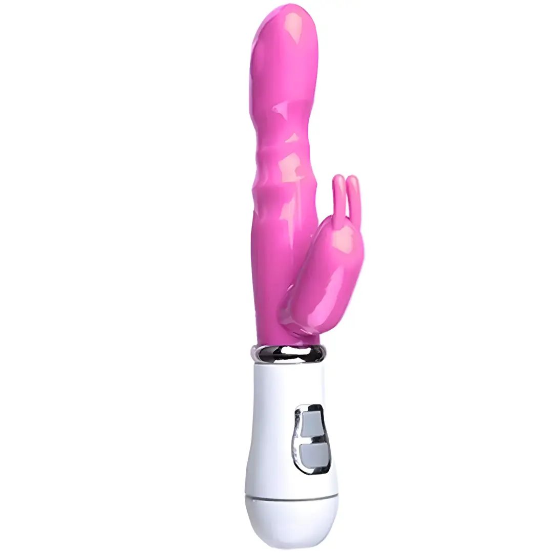 Vişne Bunny Vibe Klitoral Rabbit G-Spot Vibratör-Pink