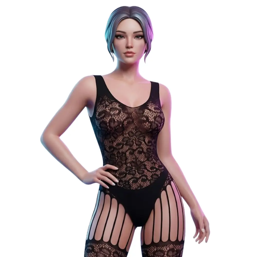 Vişne She Fantasy Wear Seksi Vücut Çorabı