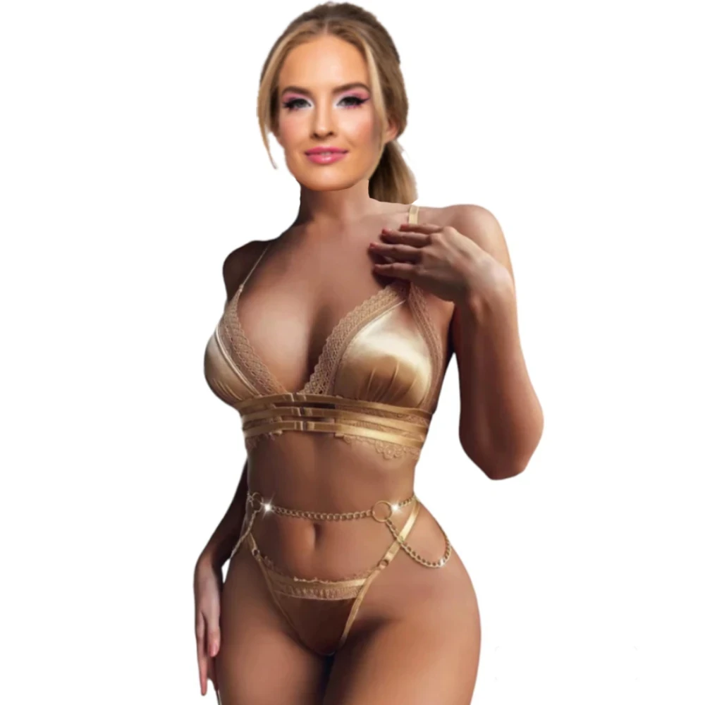 Vişne Fantasy New Dreams Zincirli Sütyen Külot Takımı