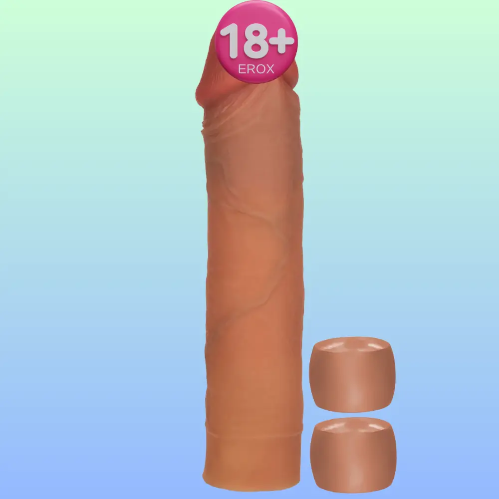 Calexotics Silicone Penis Extension System Penis Kılıfı 20 Cm-Brown