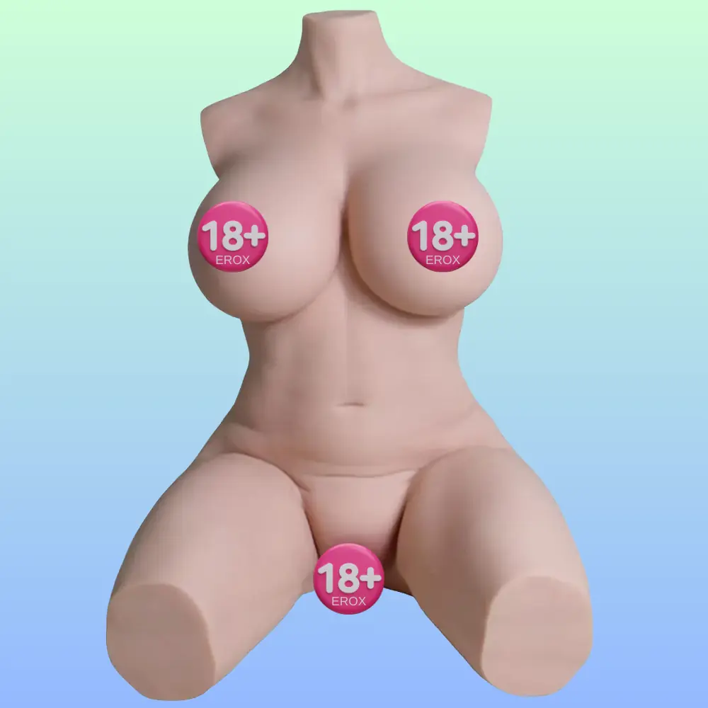Shequ Erica Doll İtme Fonkiyon İskelet Yarım Vücut Masturbator SQ-MAT20013