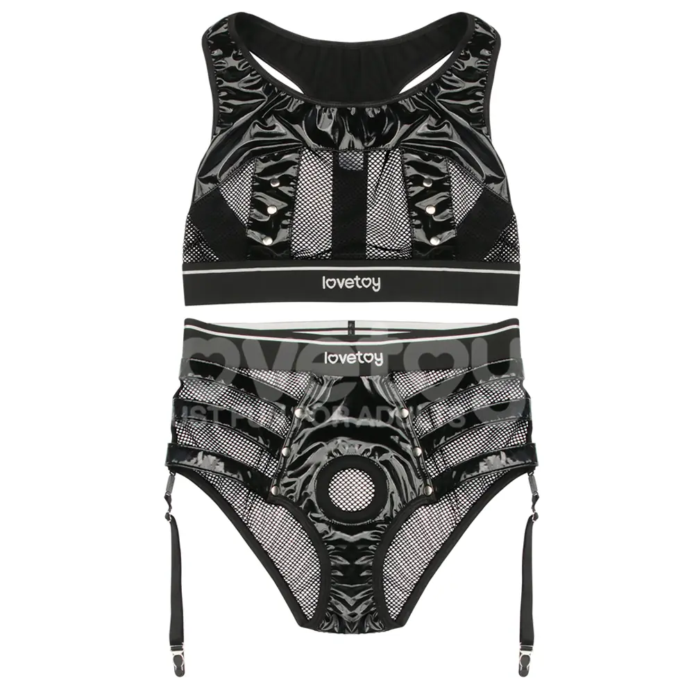 Lovetoy Rebellion Reign Iconic Harness Strap on Set LV781001B M/L