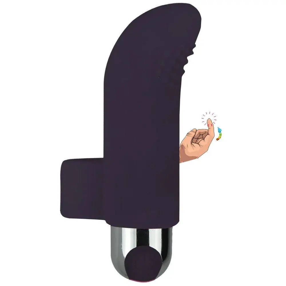 Vişne Finger Vibe Çift Yönlü USB Şarjlı Parmak Vibratör-Black