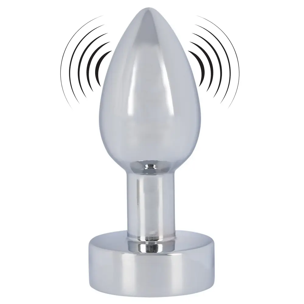 Anos Heavy Metal Butt Plug With Vibration Anal Plug Vibratör