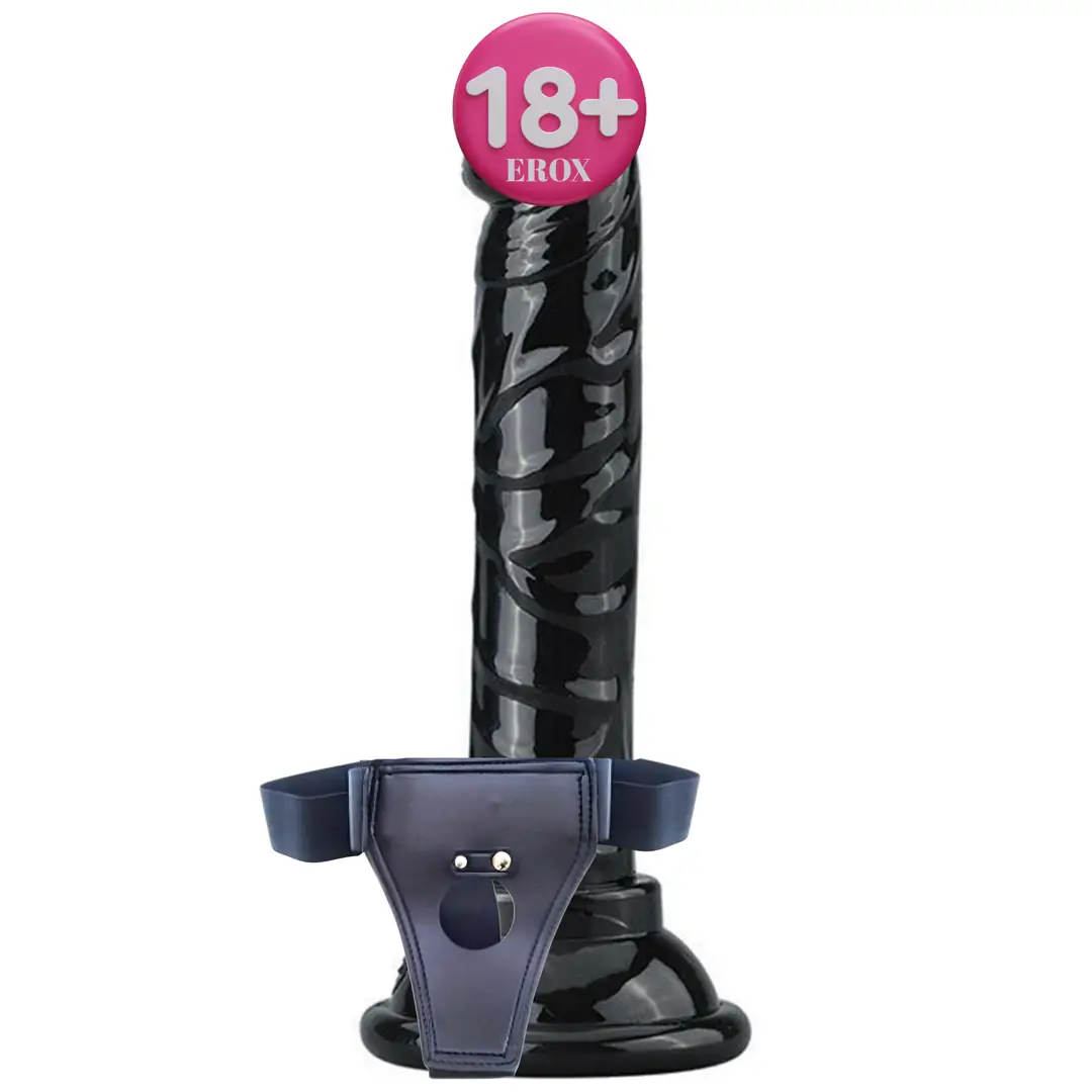 Vişne Jelly Strap-On 14.5 cm Belden Bağlamalı Zenci Realistik Penis