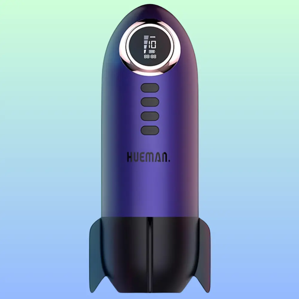 Hueman Rocket Emiş Güçlü ve Titreşimli Mastürbatör