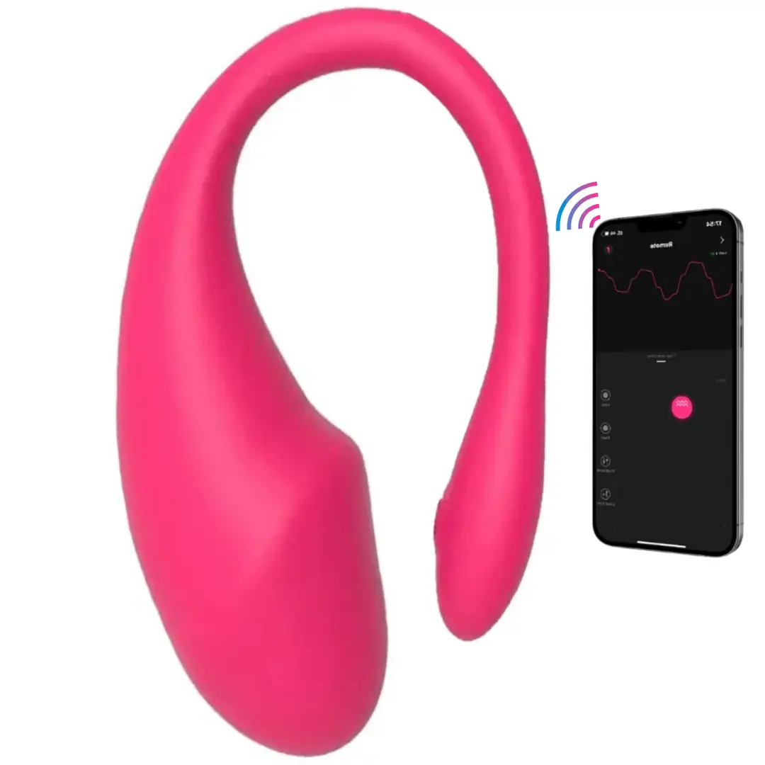 Vişne Push Wearable Vibe Telefon Kontrollü Giyilebilir Vibratör-Pink