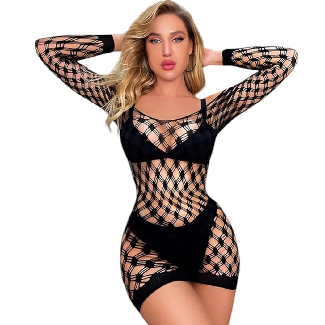 Vişne Fantasy Wear Mini Seksi Vücut Çorabı