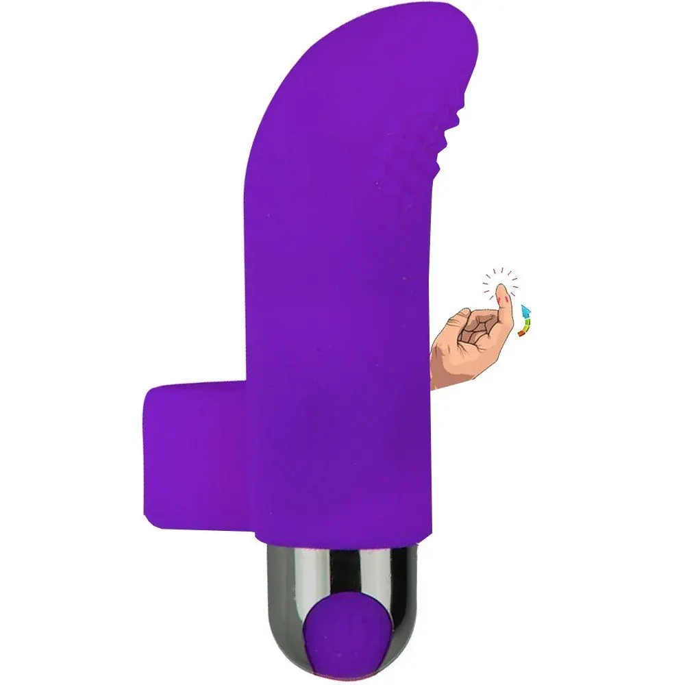 Vişne Finger Vibe Çift Yönlü USB Şarjlı Parmak Vibratör-Purple