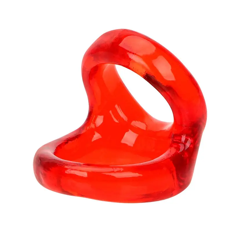 Vişne Latex Testis Destekli Penis Halkası Kırmızı