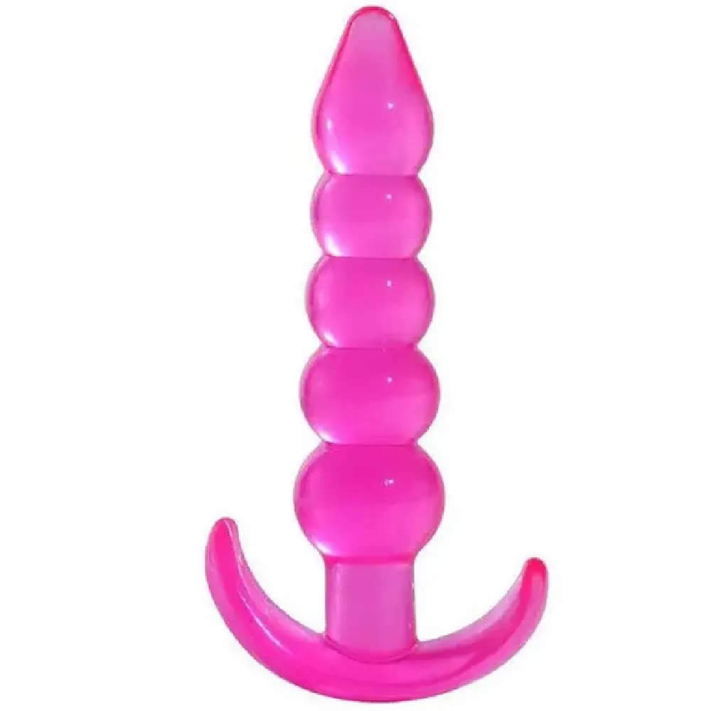 Vişne Anal Fantasy Silicone Butt Beads Anal Training Silikon Anal Plug-Pink