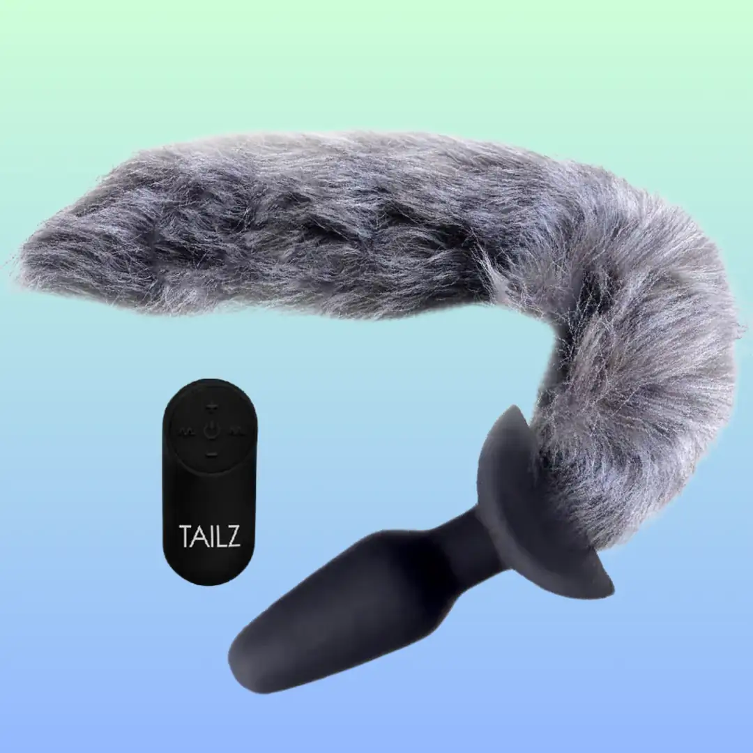 Xr Tailz Waggerz Grey Titreşimli Uzaktan Kumandalı Kuyruklu Anal Plug
