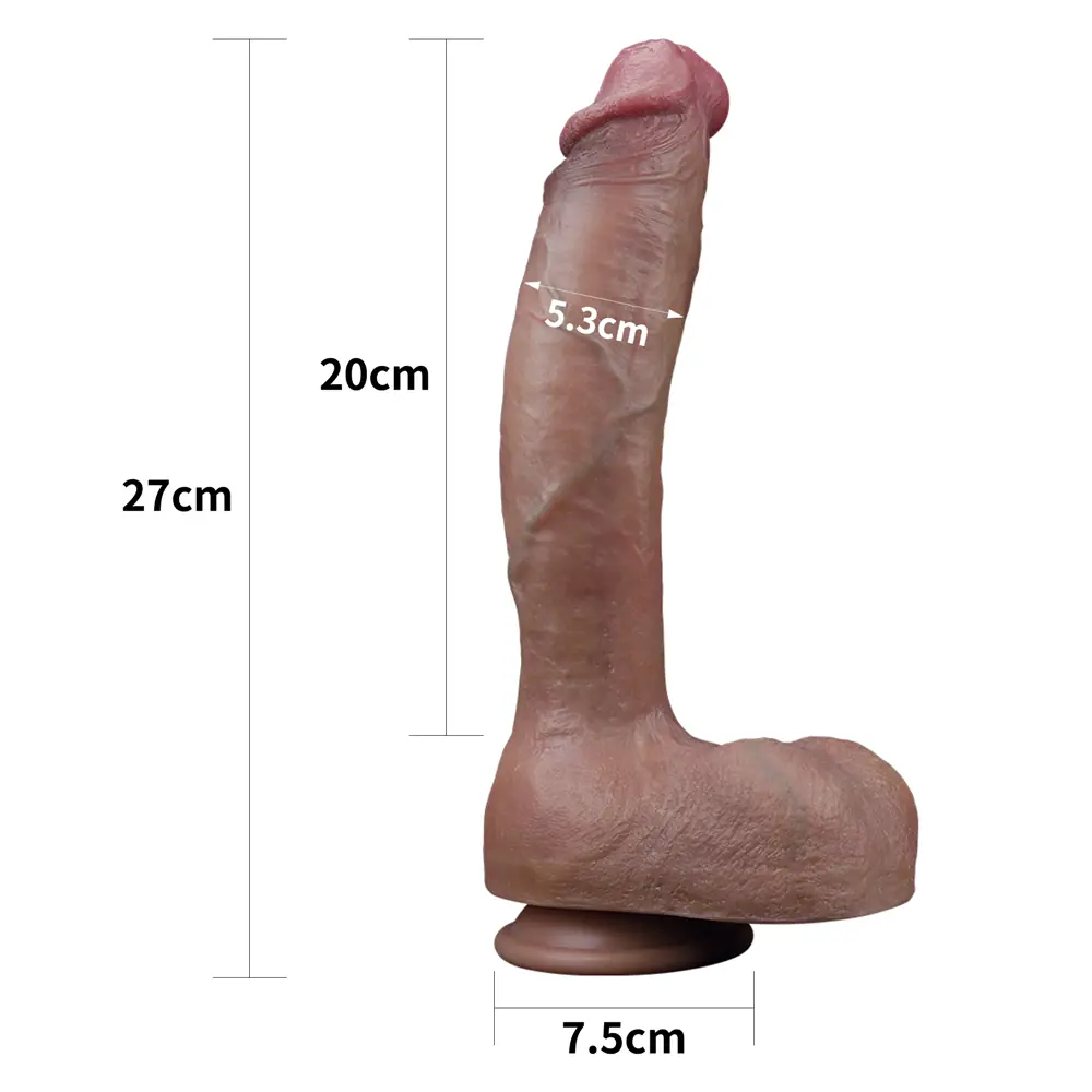 Lovetoy Dual Layered Platinum Silicone 27 Cm Büyük Realistik Penis