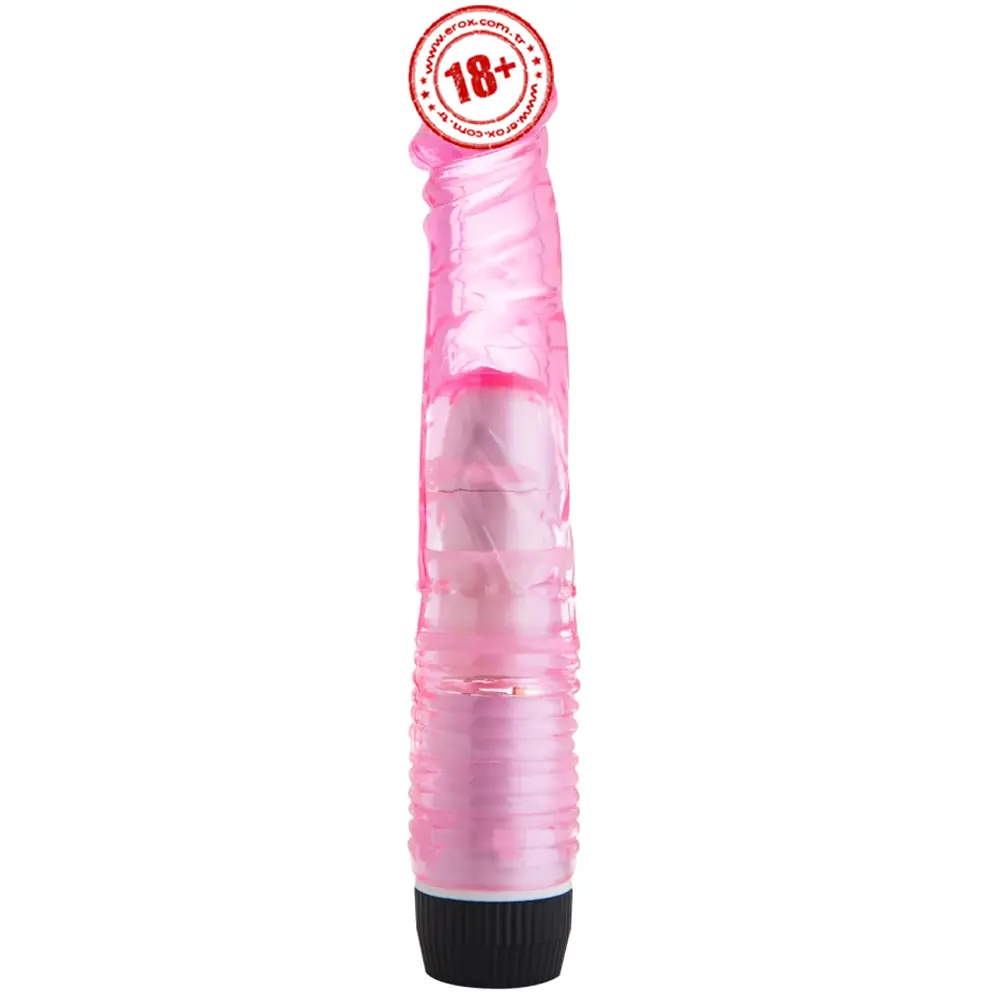 Vişne Vibes Pink Kademeli Titreşimli Jel Vibratör 23 Cm