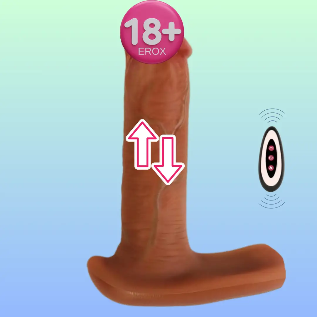 Vişne The Dick 4 İn 1 Isıtmalı ve Uzaktan Kumandalı Harekeli Dildo