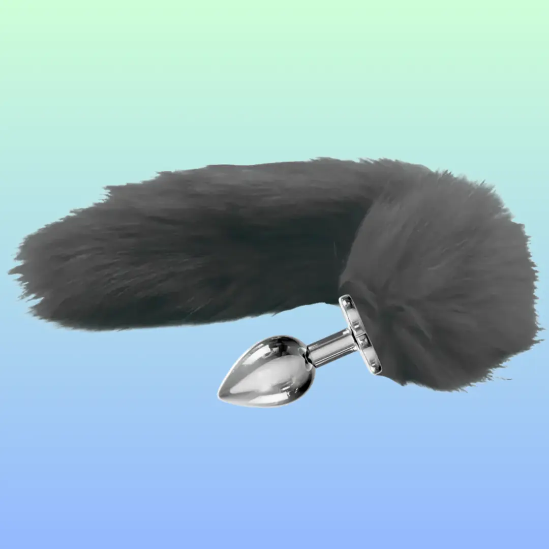 Vişne Love The Anal Fantasy Siyah Tilki Kuyruklu Metal Anal Plug