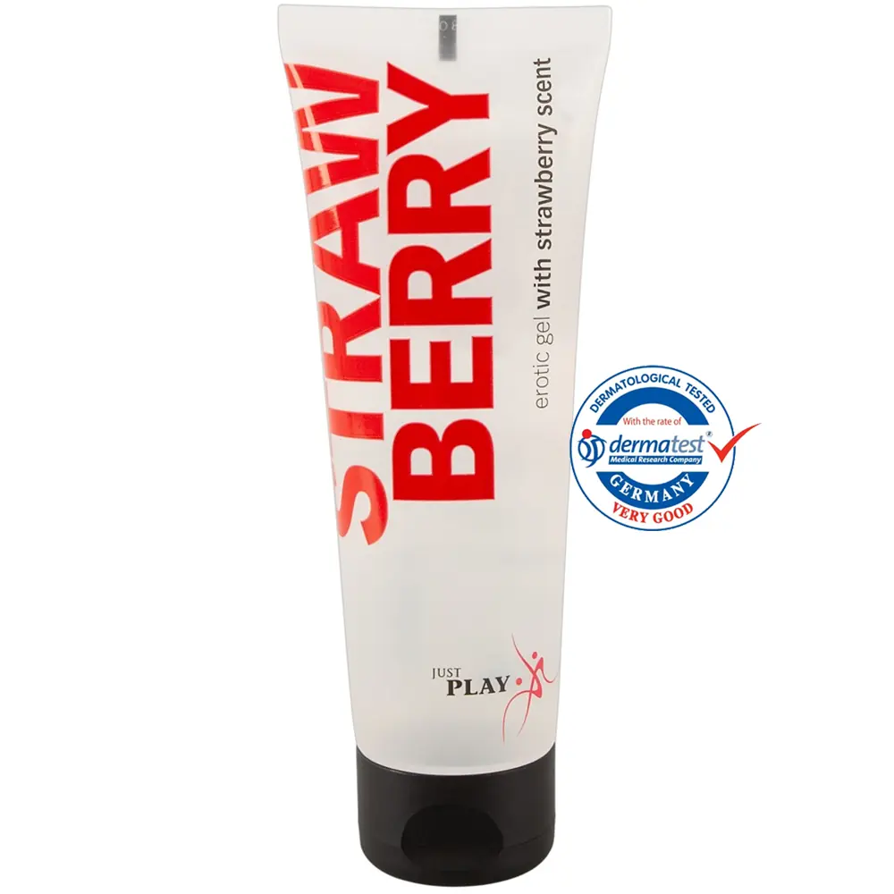 Just Play Strawberry Erotic Gel Çilek Aromalı Kayganlaştırıcı Jel 80 Ml.