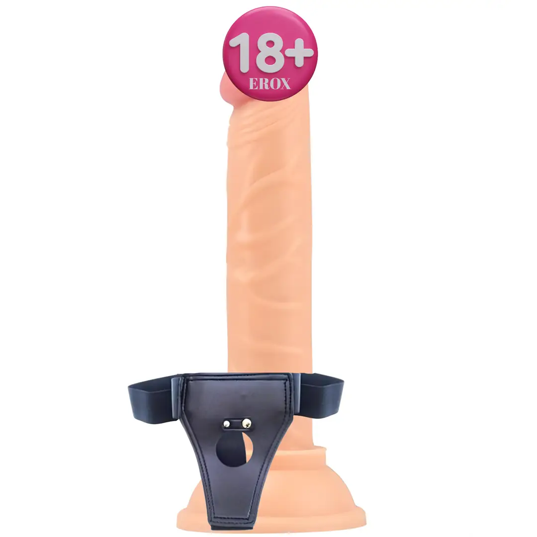 Vişne Jelly Strap-On 14.5 cm Belden Bağlamalı Kemerli Realistik Penis
