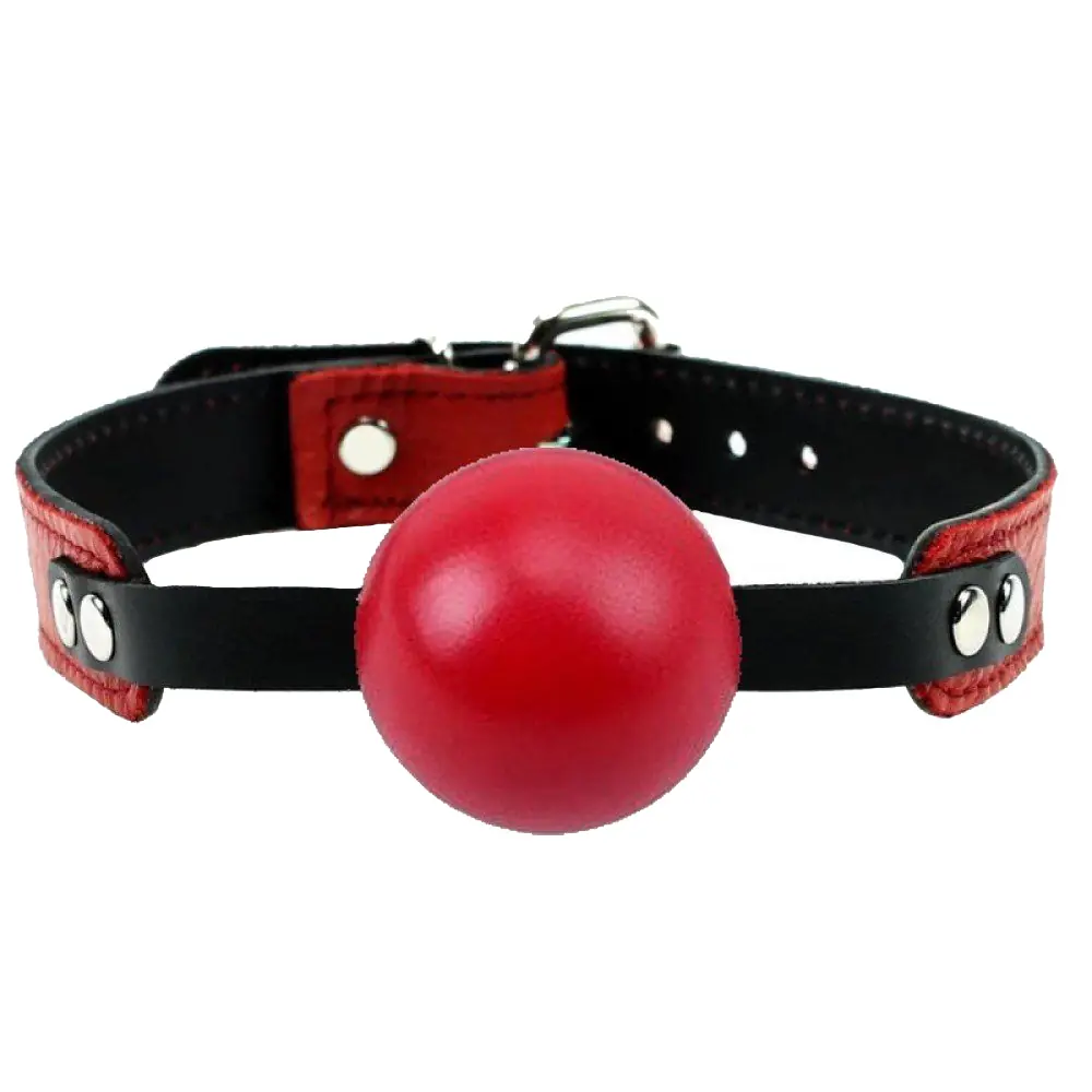 Vişne Fetish Game Master Ball Gag Ağız Topu-Kırmızı