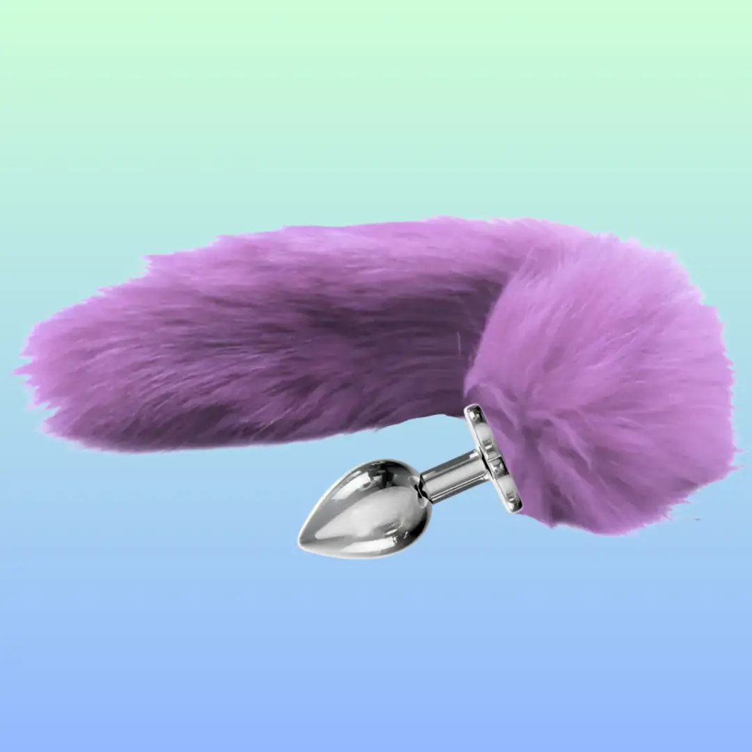 Vişne Love The Anal Fantasy Lila Tilki Kuyruklu Metal Anal Plug