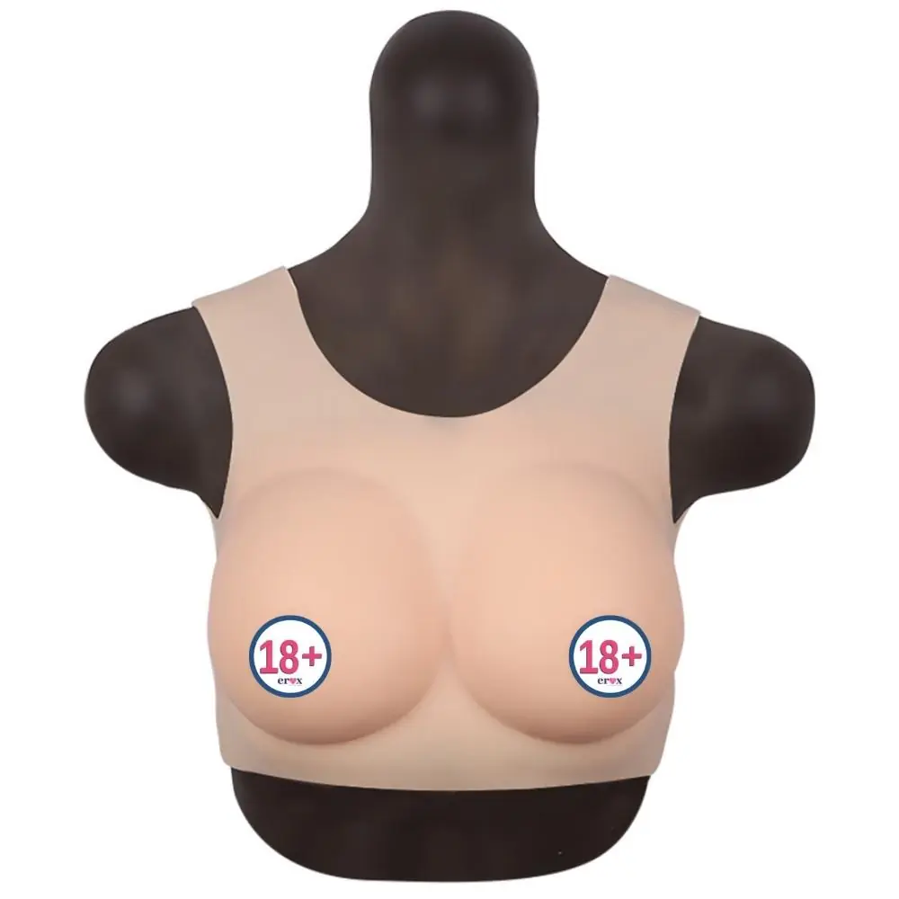 Bodysuit Crossdresser Askılı Giyilebilir Silikon Göğüs L Beden