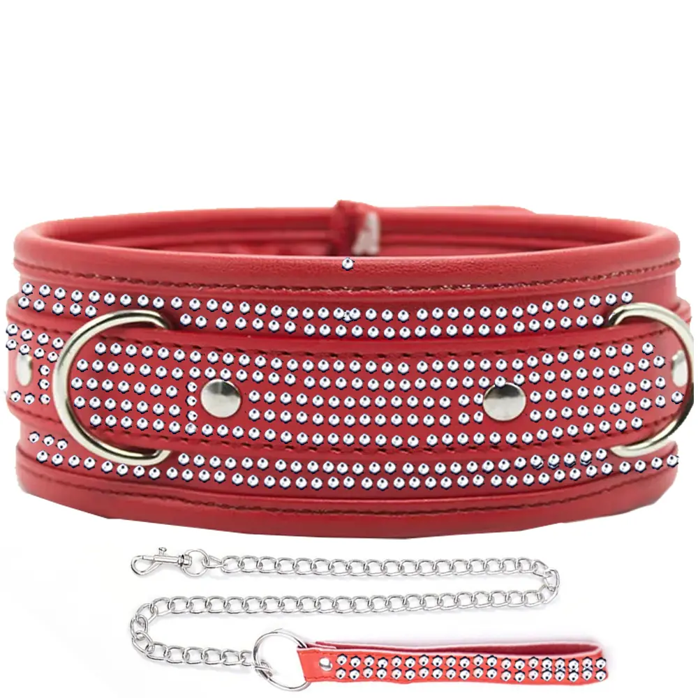 Vişne Fetish Fantasy Series Diamond Collar Taşlı Fetiş Tasma-Kırmızıer