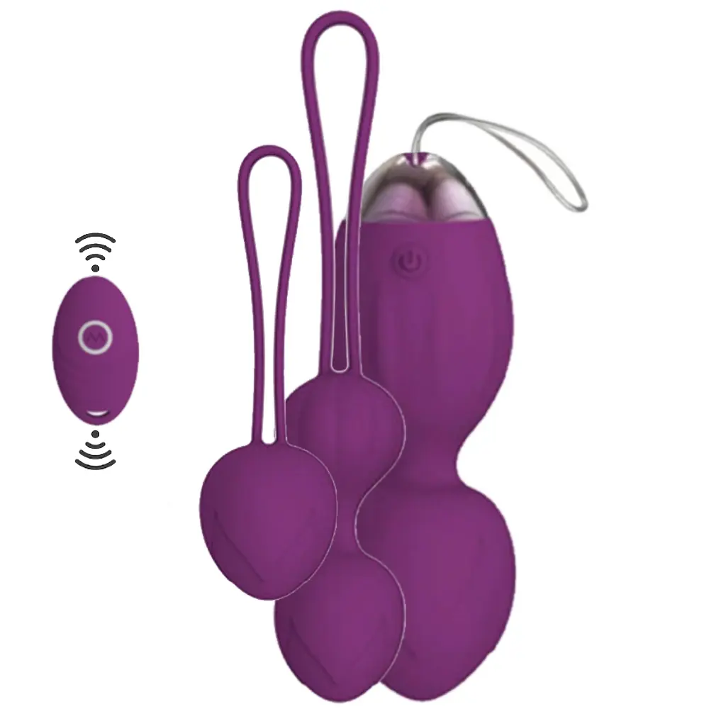 Vişne Exuis Purple Uzaktan Kumandalı Kegel Egzersiz Topu