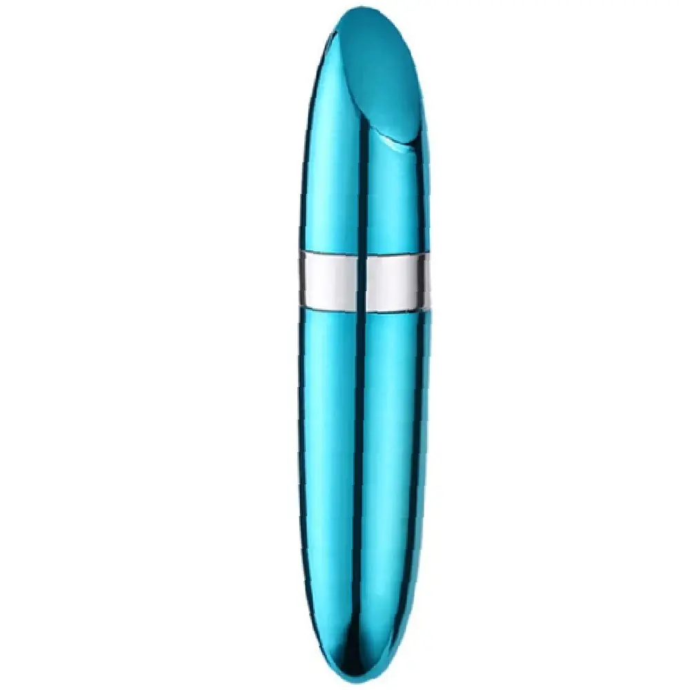 Vişne Lipstick Compact Power Full Mini Ruj Vibratör-Blue