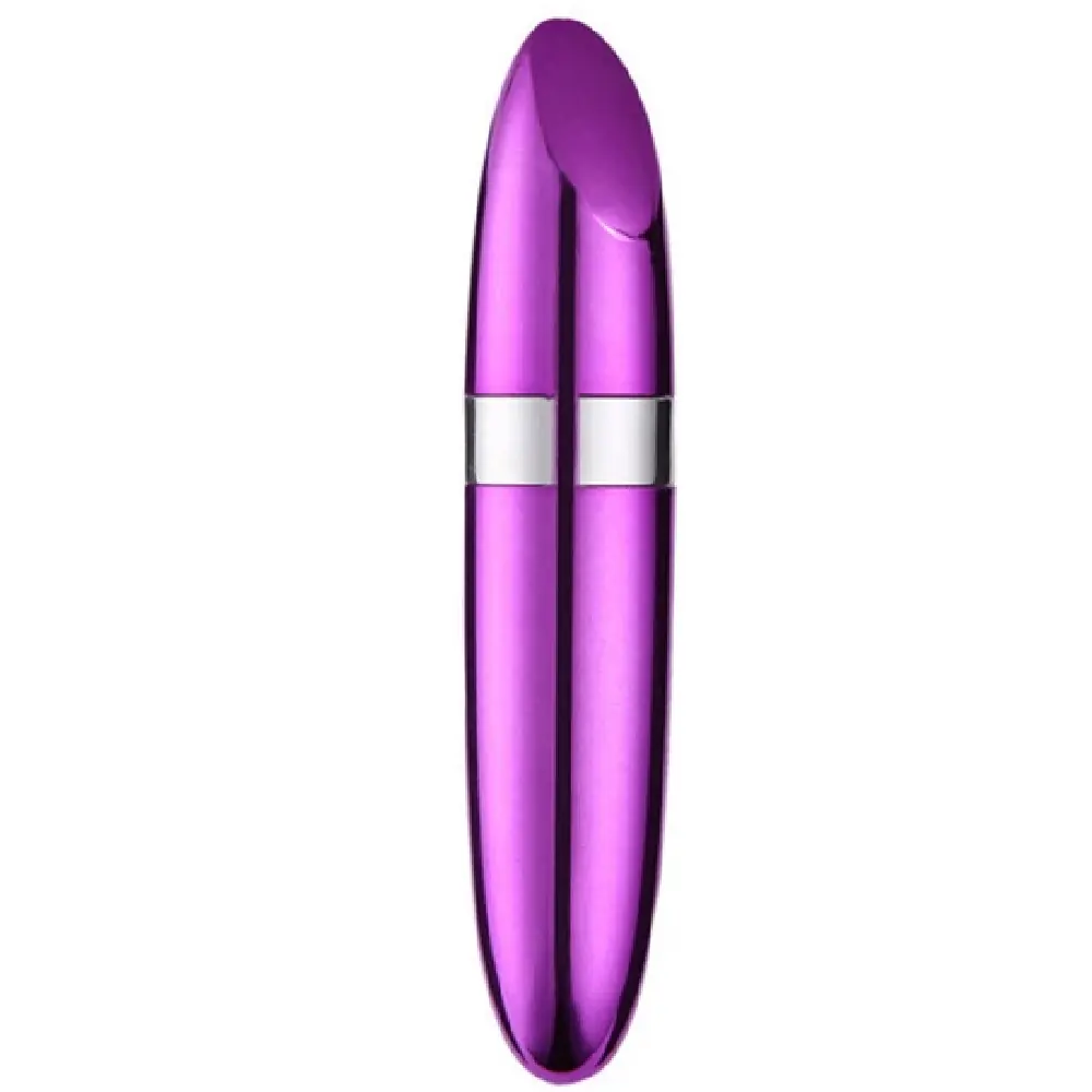 Vişne Lipstick Compact Power Full Mini Ruj Vibratör-Purple