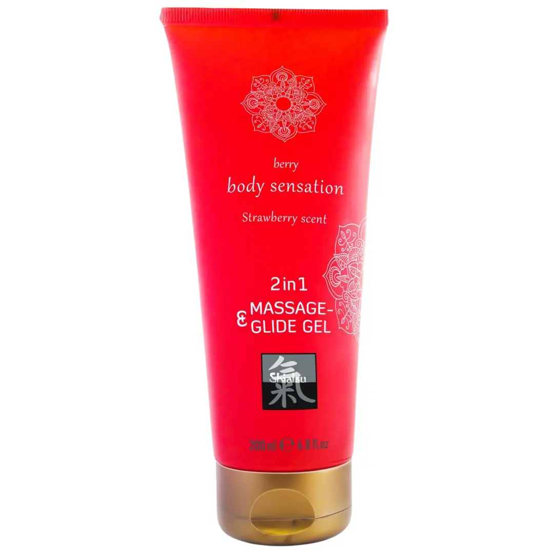 Hot Shiatsu Massage & Glide Gel 2in1 Strawberry Kayganlaştırıcı Jel