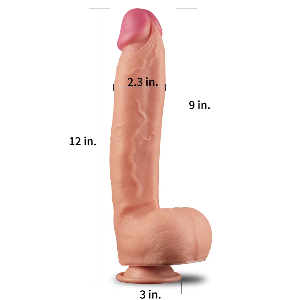Lovetoy Dual Layered Platinum Silicone Cock 30 cm Realistik Penis LV411012