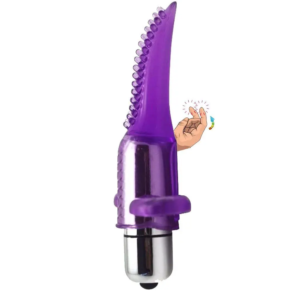 Vişne To Me Finger Vibrator Klitoris Uyarıcı Parmak Vibratör-Purple