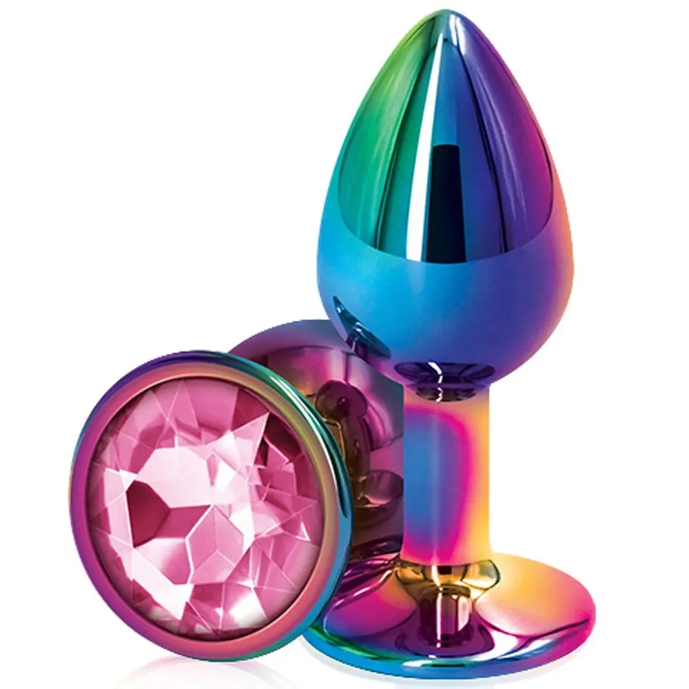 Vişne Rainbow Hot Cooling Pink Large Anal Metal Plug