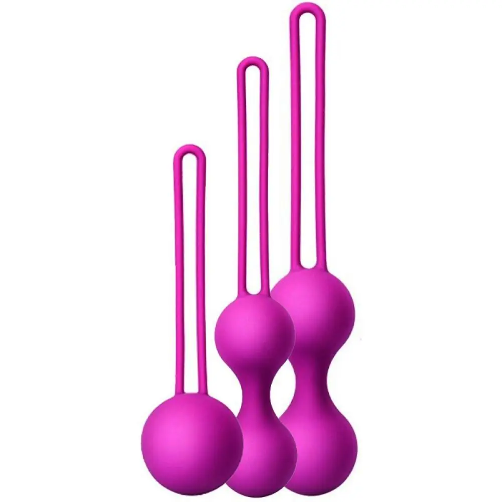 Vişne Kegel Balls Exercisers Metal Ağırlıklı Kegel Egzersiz Topu Set-D.Purple