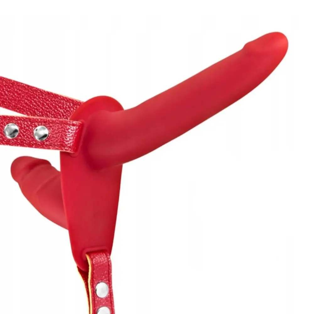 Vişne Fetish Fantasy Series Double Penetrix Strap-On Biseksuel Dildo